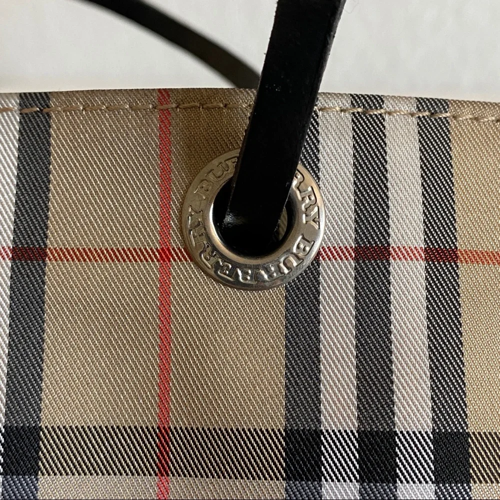 Burberry check nylon tote